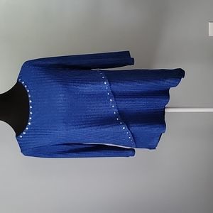 Ruby Rd layered 3/4 sleeve womens shirt - size PS